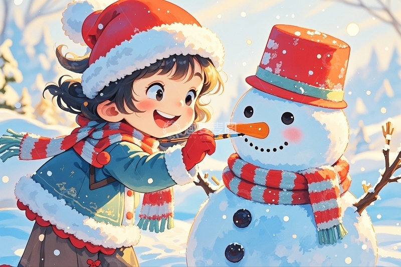 高清大图下载【趣麦麦图】冬季卡通人物1