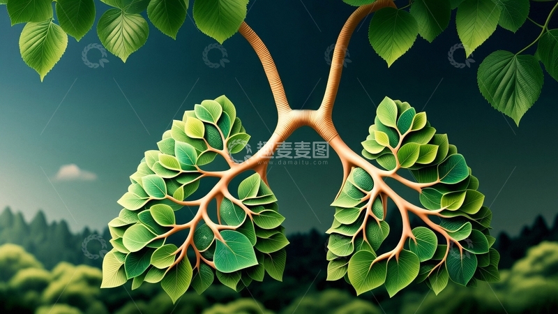 高清大图下载【趣麦麦图】绿色环保会呼吸的肺6