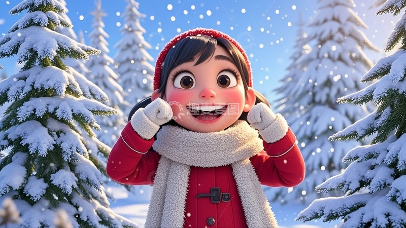 高清大图下载【趣麦麦图】冬季卡通人物6