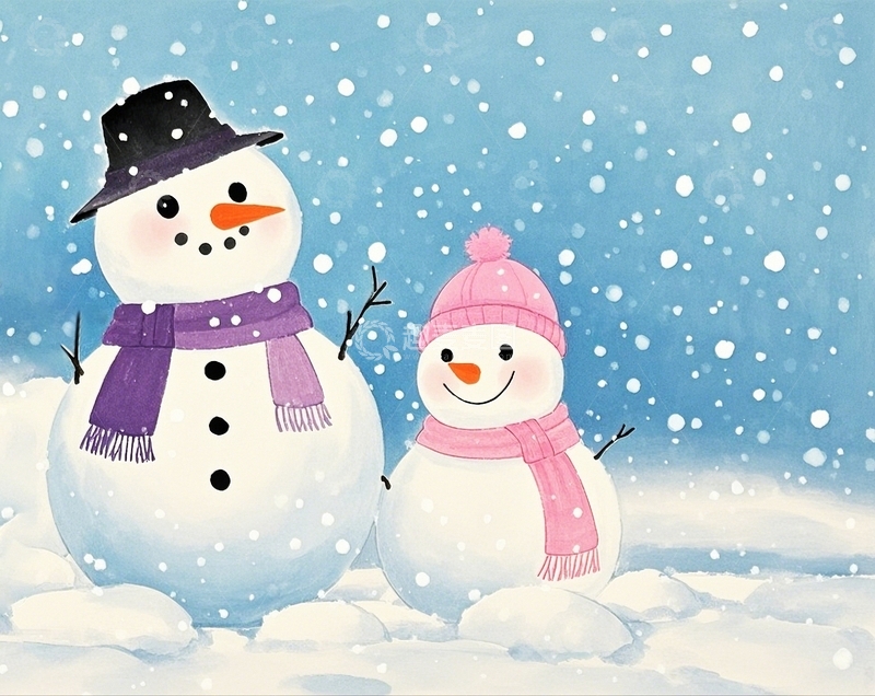 高清大图下载【趣麦麦图】冬季冬天可爱雪人10