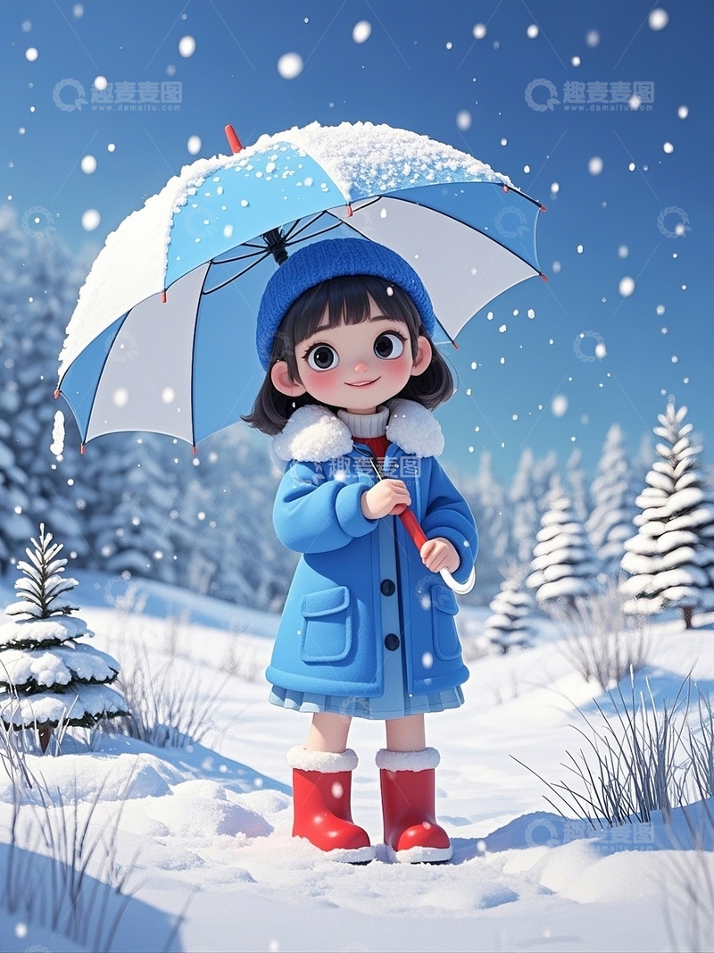 高清大图下载【趣麦麦图】冬季卡通人物3