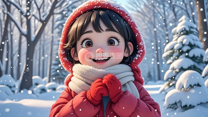 高清大图下载【趣麦麦图】冬季卡通人物7