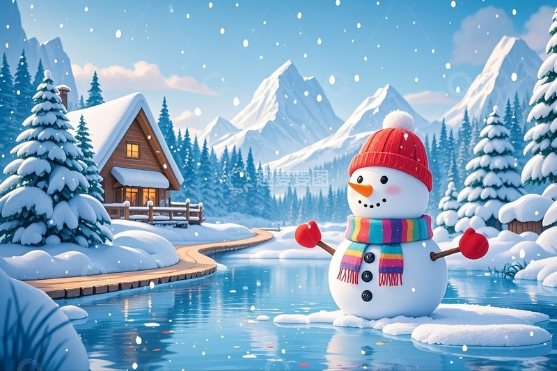 高清大图下载【趣麦麦图】冬季冬天可爱雪人7