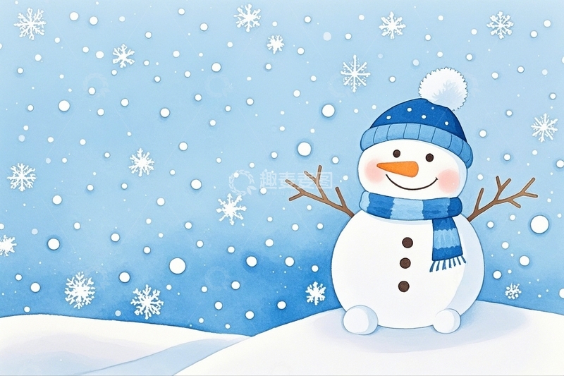 高清大图下载【趣麦麦图】冬季冬天可爱雪人2