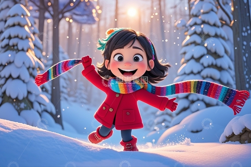 高清大图下载【趣麦麦图】冬季卡通人物4