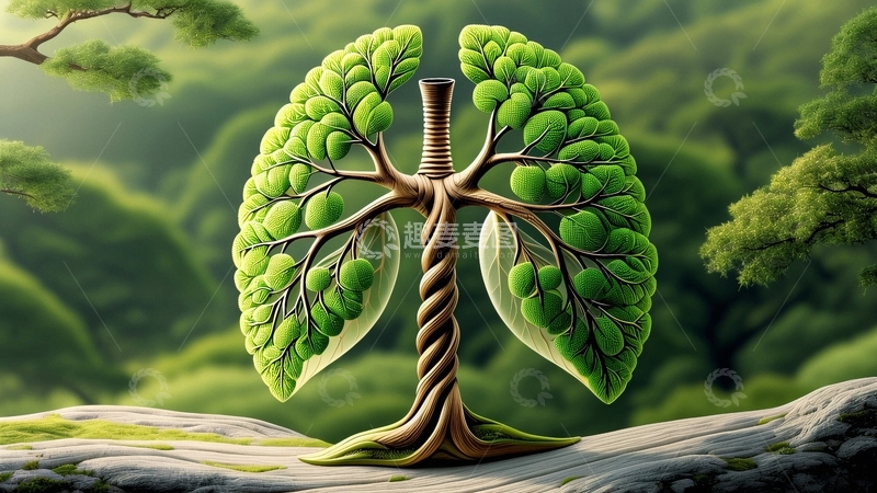 高清大图下载【趣麦麦图】绿色环保会呼吸的肺2