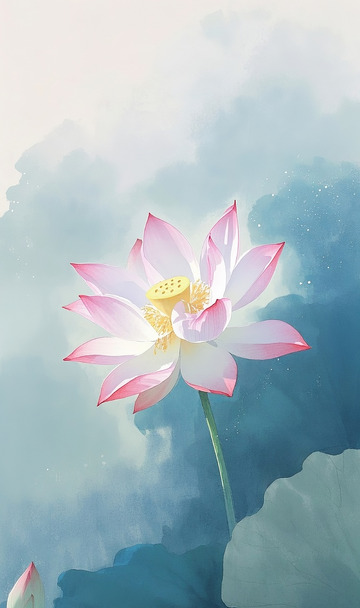 荷花插画1