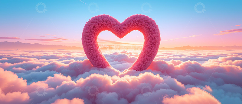 高清大图下载【趣麦麦图】情人节爱心背景
