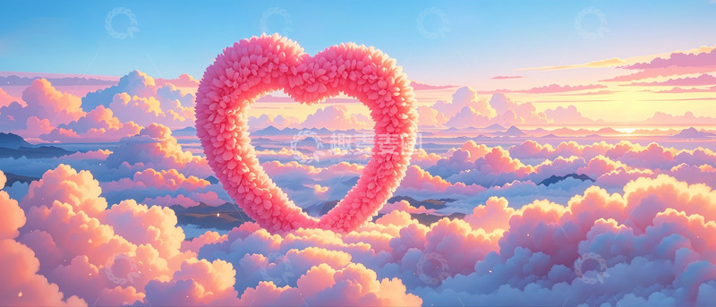 高清大图下载【趣麦麦图】情人节爱心背景1