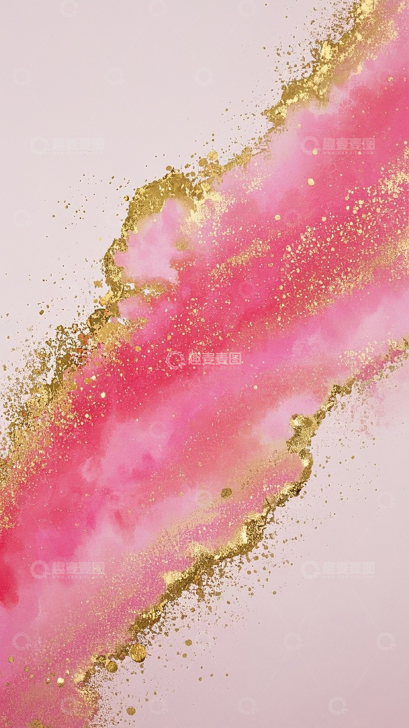 高清大图下载【趣麦麦图】金箔岩彩背景21