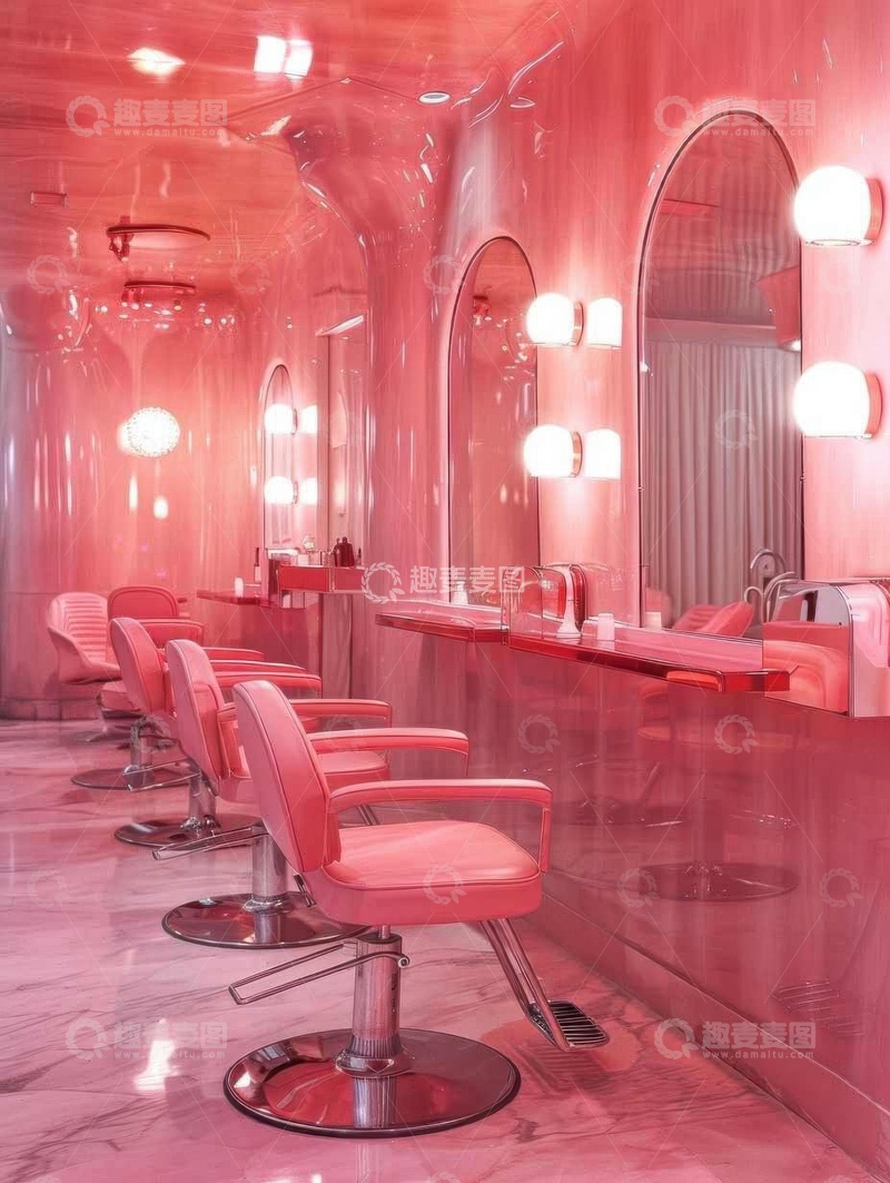 高清大图下载【趣麦麦图】粉色可爱女性化妆台AI壁纸高清图片背景素3