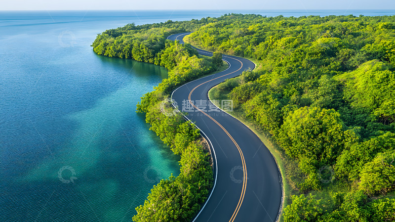 高清大图下载【趣麦麦图】海岸旁的蜿蜒公路