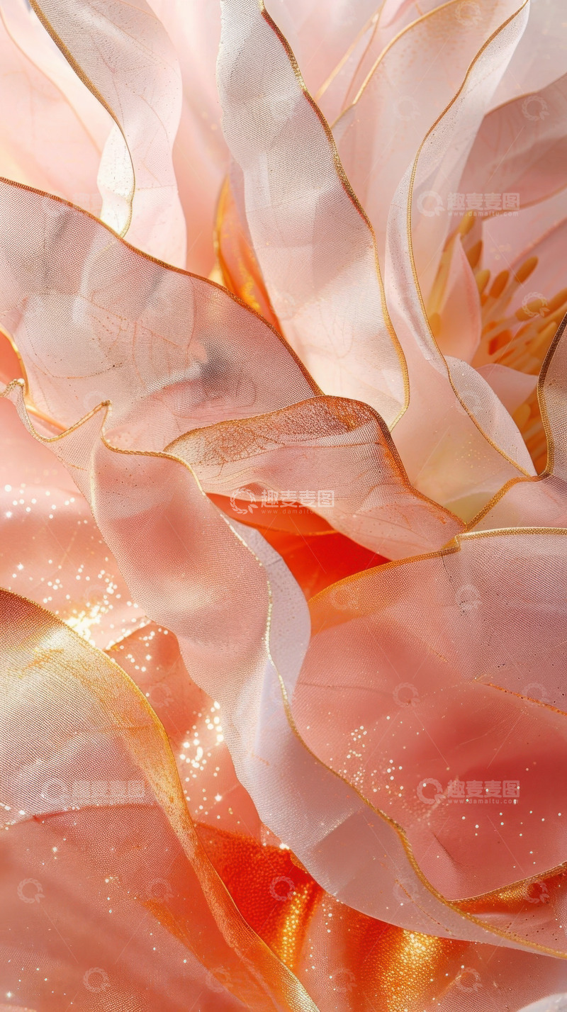 薄沙缠绕光线特效AI插画壁纸背景图片素材