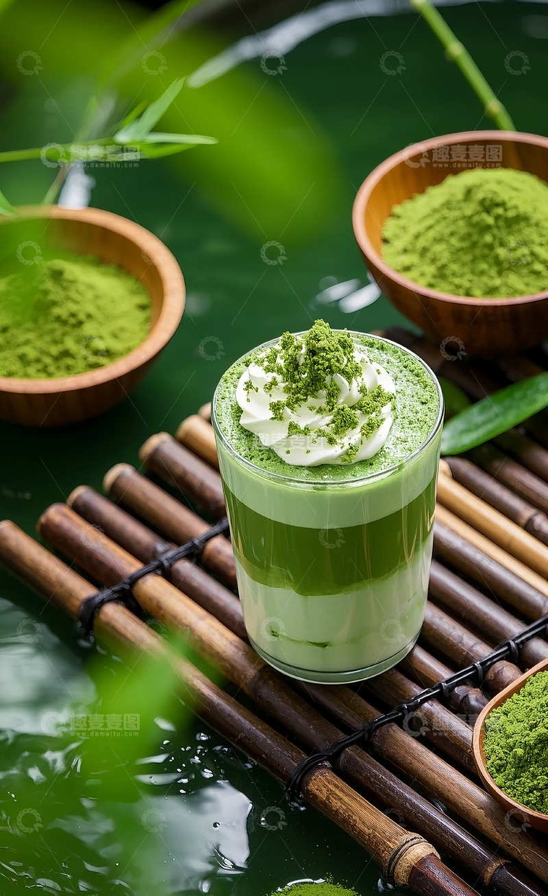 高清大图下载【趣麦麦图】-抹茶雪顶 1