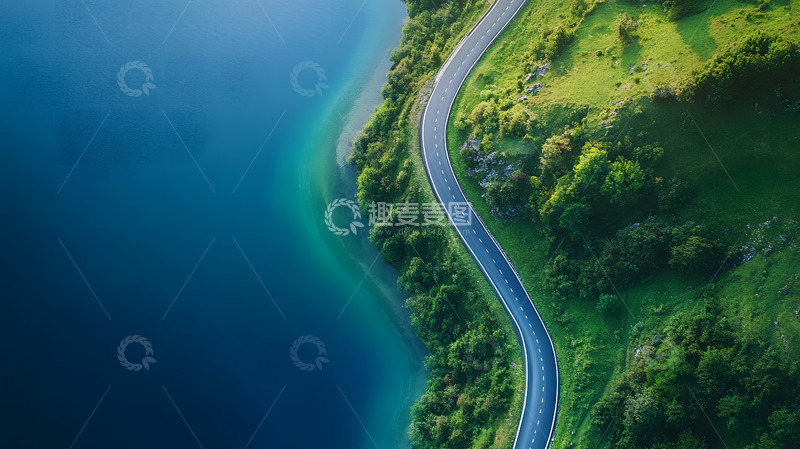 高清大图下载【趣麦麦图】海岸旁的蜿蜒公路1