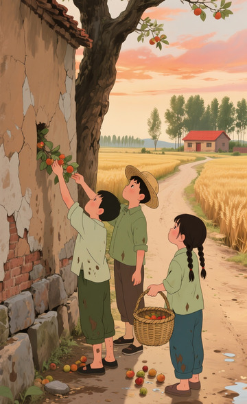 田园诗意儿童插画3