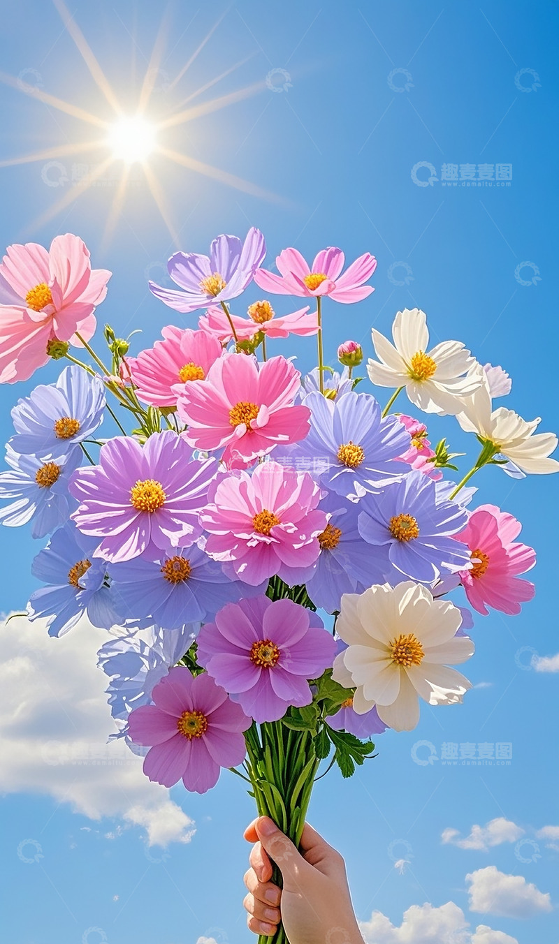 高清大图下载【趣麦麦图】手握着鲜花 3