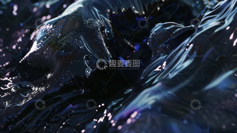 光粼粼光班特效AI插画壁纸背景图片3