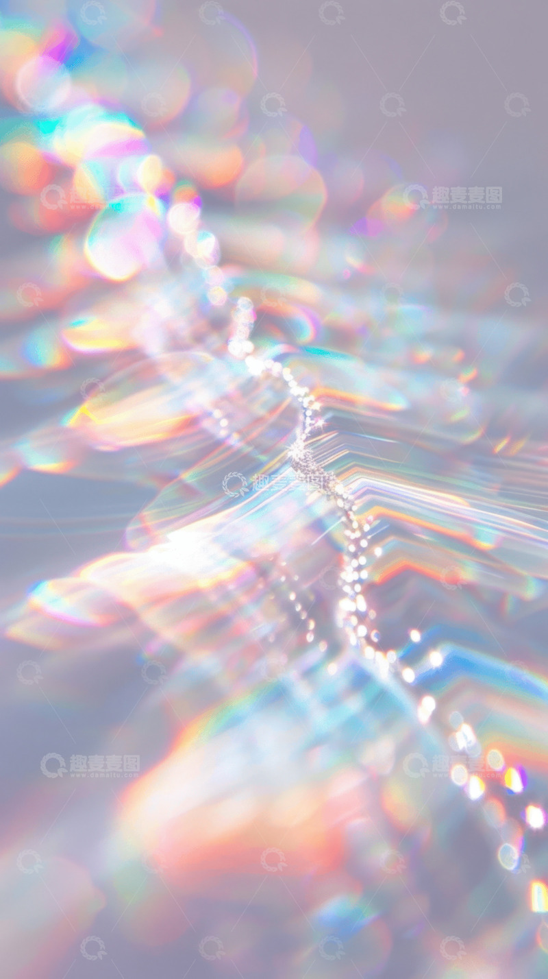 炫彩光斑光线特效AI插画壁纸背景图片素材3