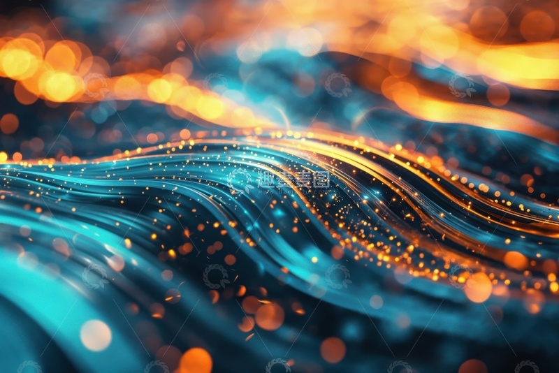 炫彩光斑光线特效AI插画壁纸背景图片素材5