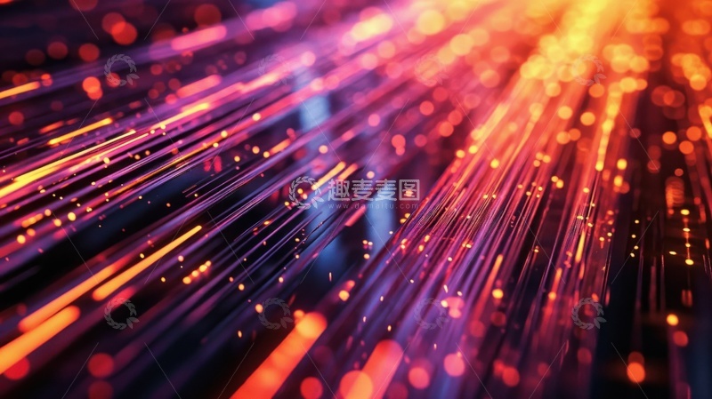 炫彩光斑光线特效AI插画壁纸背景图片素材2