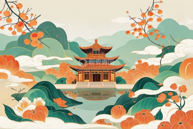 高清大图下载【趣麦麦图】国潮插画艺术插画13