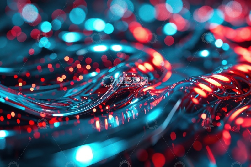 炫彩光斑光线特效AI插画壁纸背景图片素材8