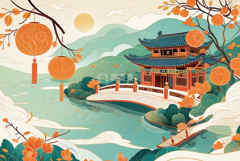 高清大图下载【趣麦麦图】国潮插画艺术插画14