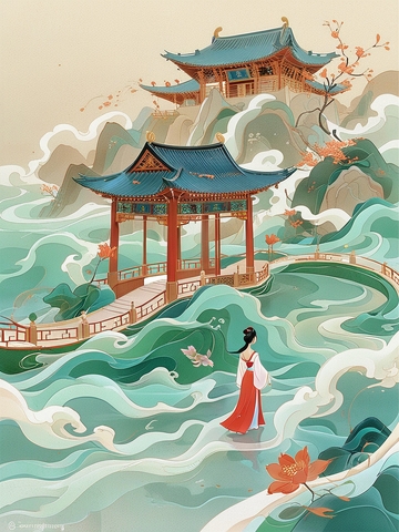 国潮插画艺术插画2