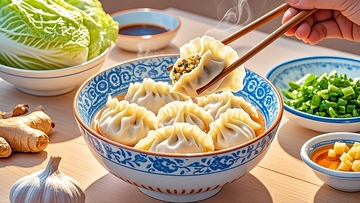 国潮插画冬至饺子4