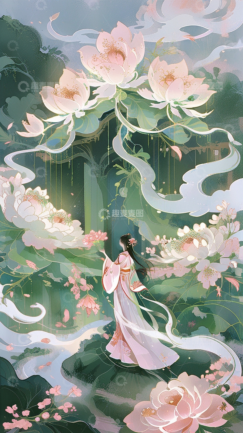 高清大图下载【趣麦麦图】唯美国潮插画1