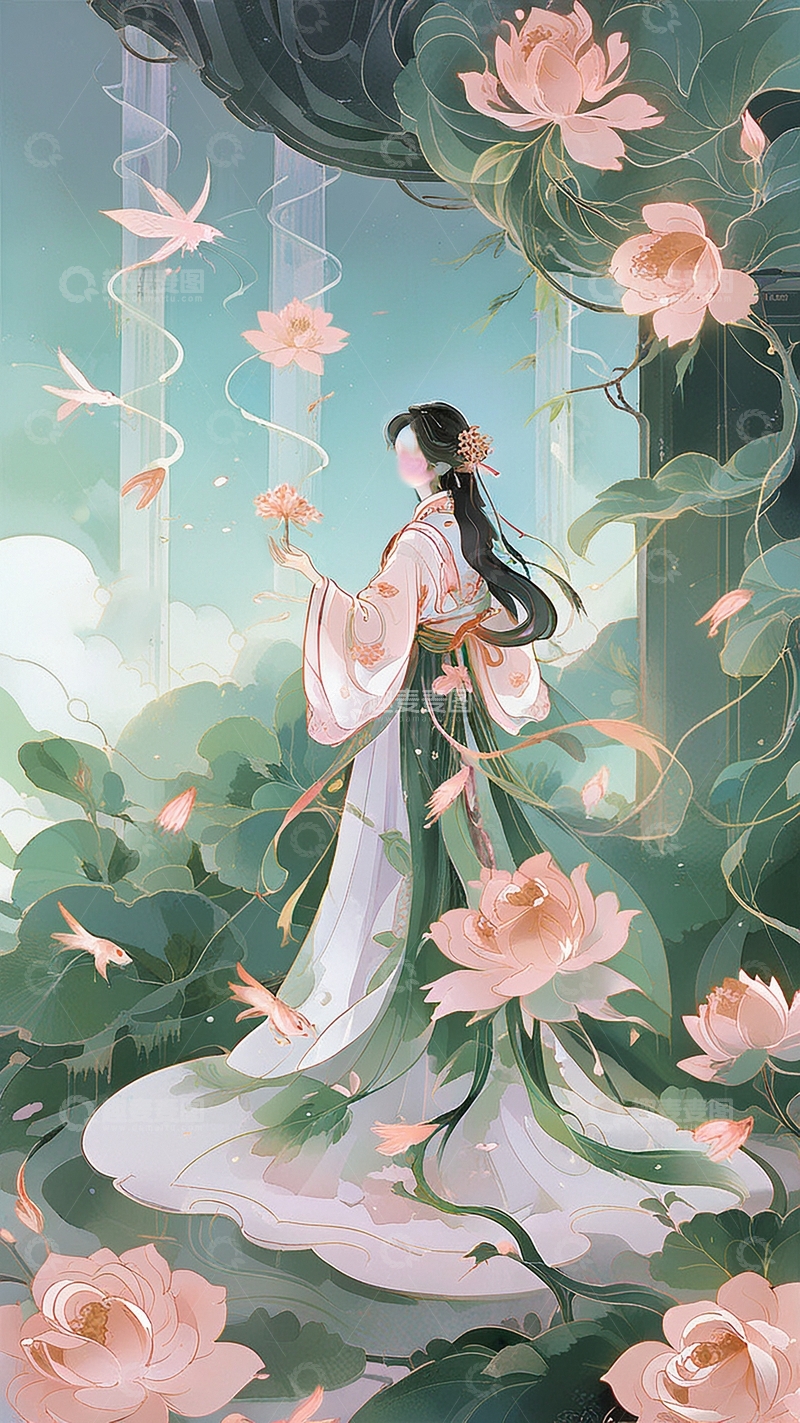 高清大图下载【趣麦麦图】唯美国潮插画4