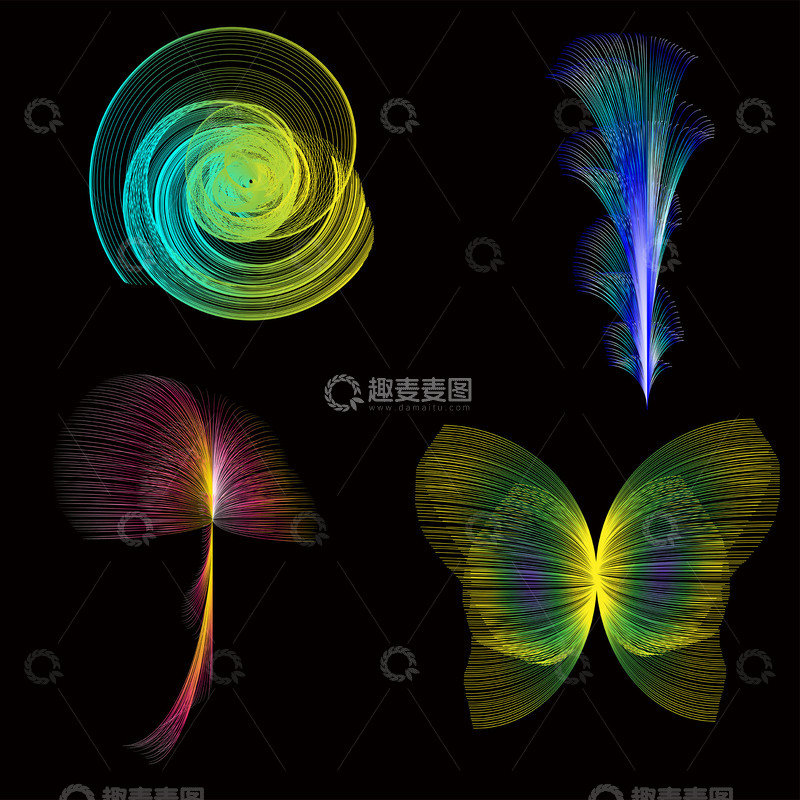 科技线条特效元素