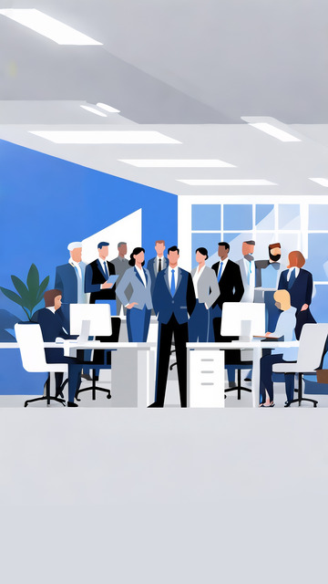 招聘应聘商务人员白领3D渲染人物7