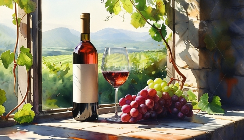 高清大图下载【趣麦麦图】红酒葡萄酒背景6