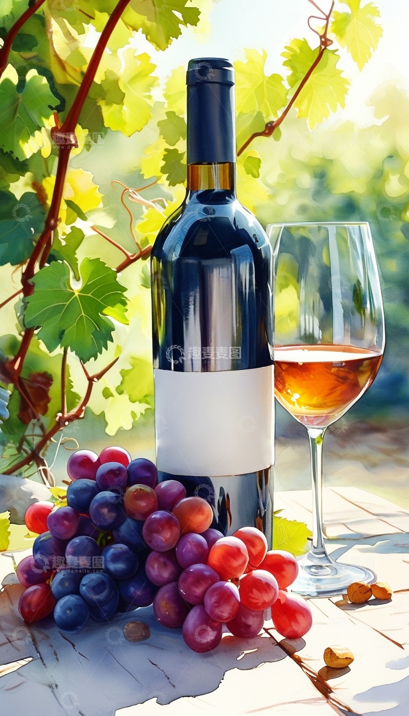 高清大图下载【趣麦麦图】红酒葡萄酒背景7