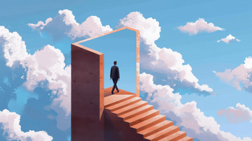 现代城市建筑AI插画壁纸背景图片素材3