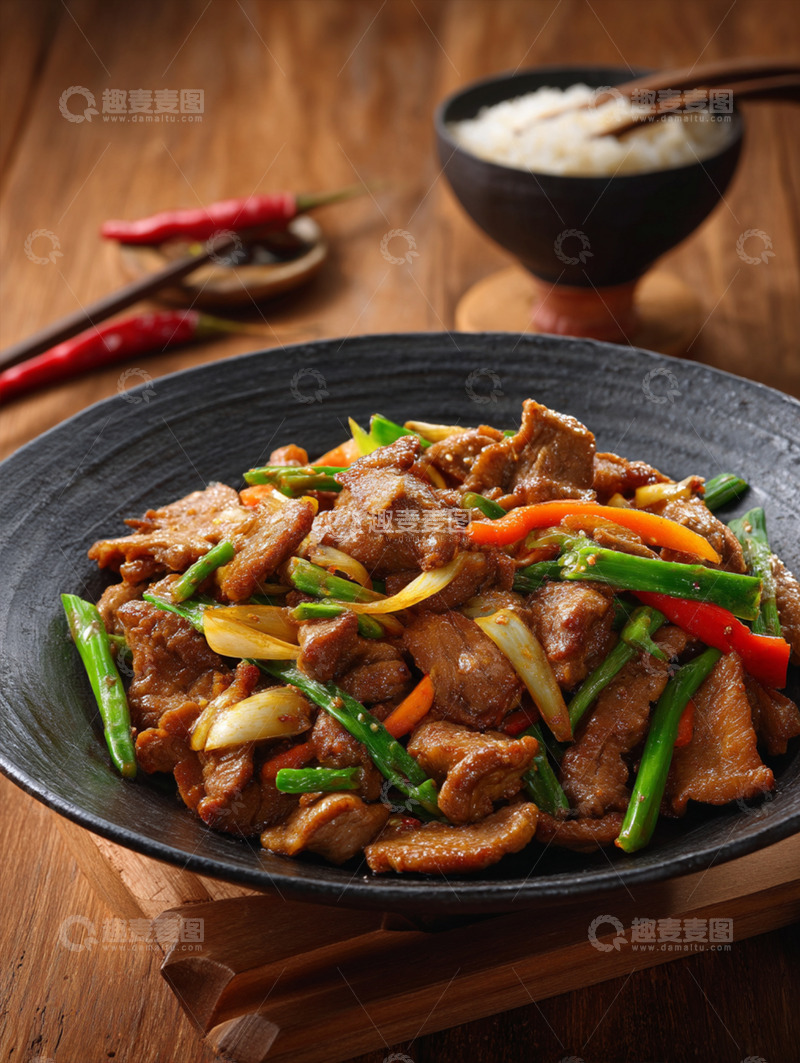 高清大图下载【趣麦麦图】小炒肉家常菜摄影图7