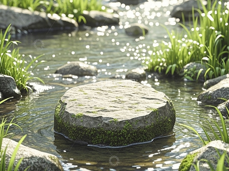 高清大图下载【趣麦麦图】绿色自然展台背景13