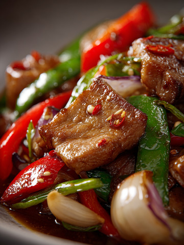 小炒肉家常菜摄影图2