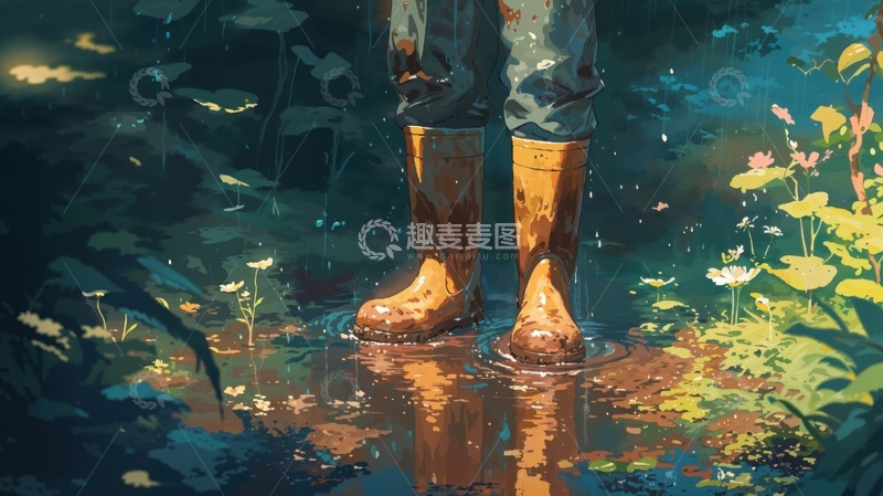 高清大图下载【趣麦麦图】人物手势场景场景AI插画壁纸背景图片素材13