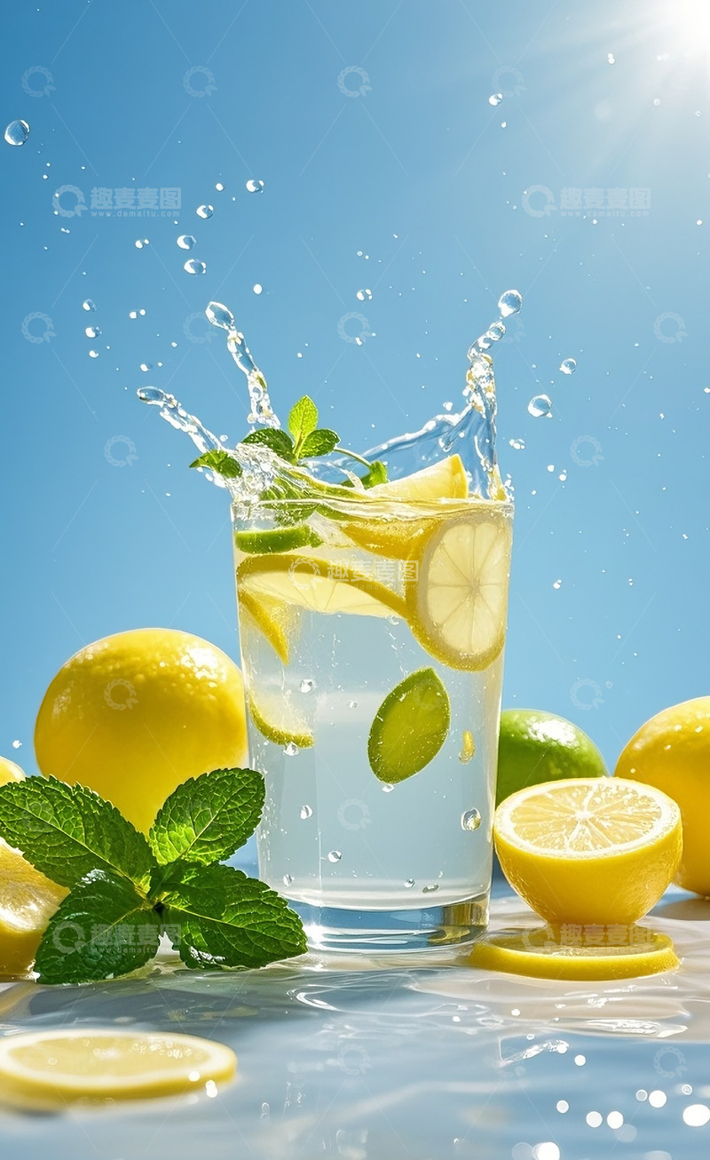 高清大图下载【趣麦麦图】夏日柠檬饮品9