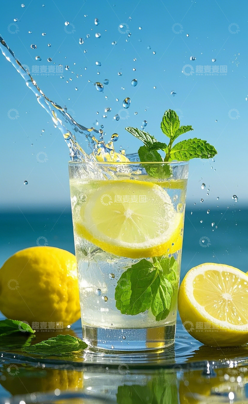 高清大图下载【趣麦麦图】夏日柠檬饮品1