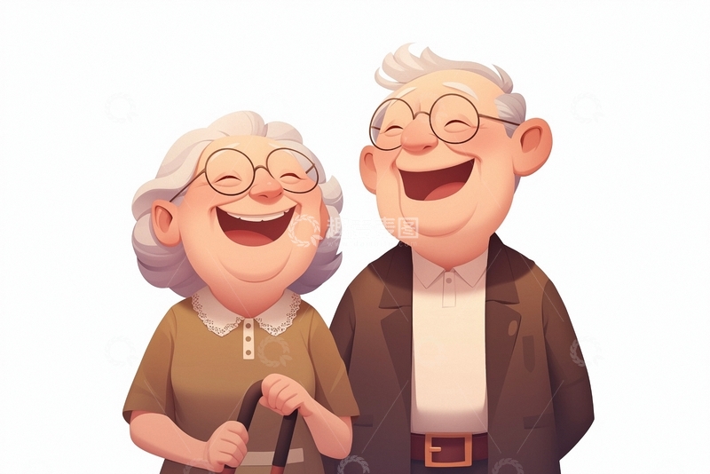 高清大图下载【趣麦麦图】重阳节人物老年夫妇20