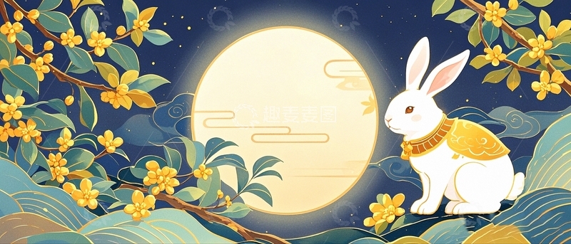 高清大图下载【趣麦麦图】中秋节节日背景47