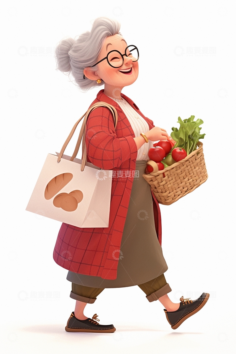 高清大图下载【趣麦麦图】重阳节人物老年人