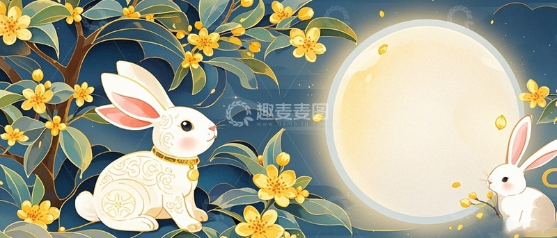 高清大图下载【趣麦麦图】中秋节节日背景18