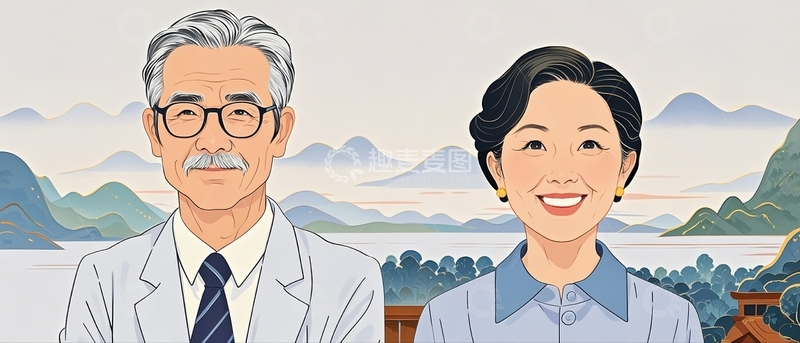 高清大图下载【趣麦麦图】重阳节人物素材