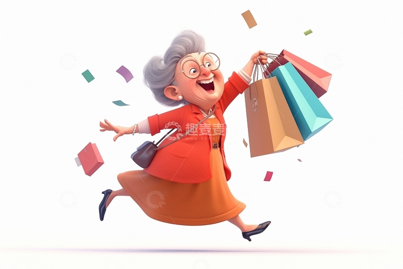 高清大图下载【趣麦麦图】618电商促销人物8