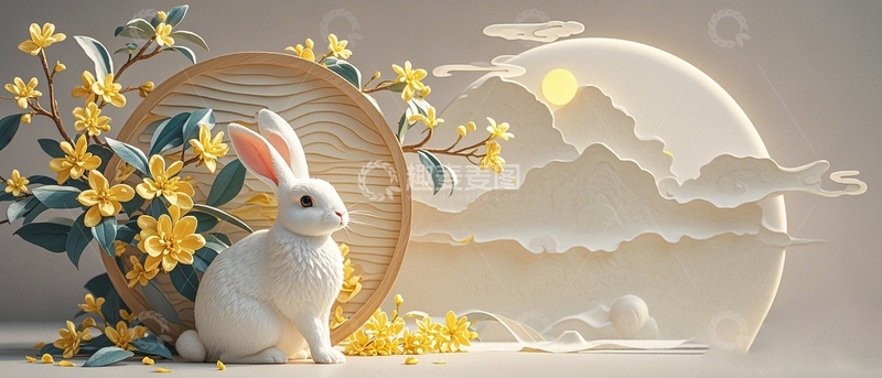 高清大图下载【趣麦麦图】中秋节节日背景13